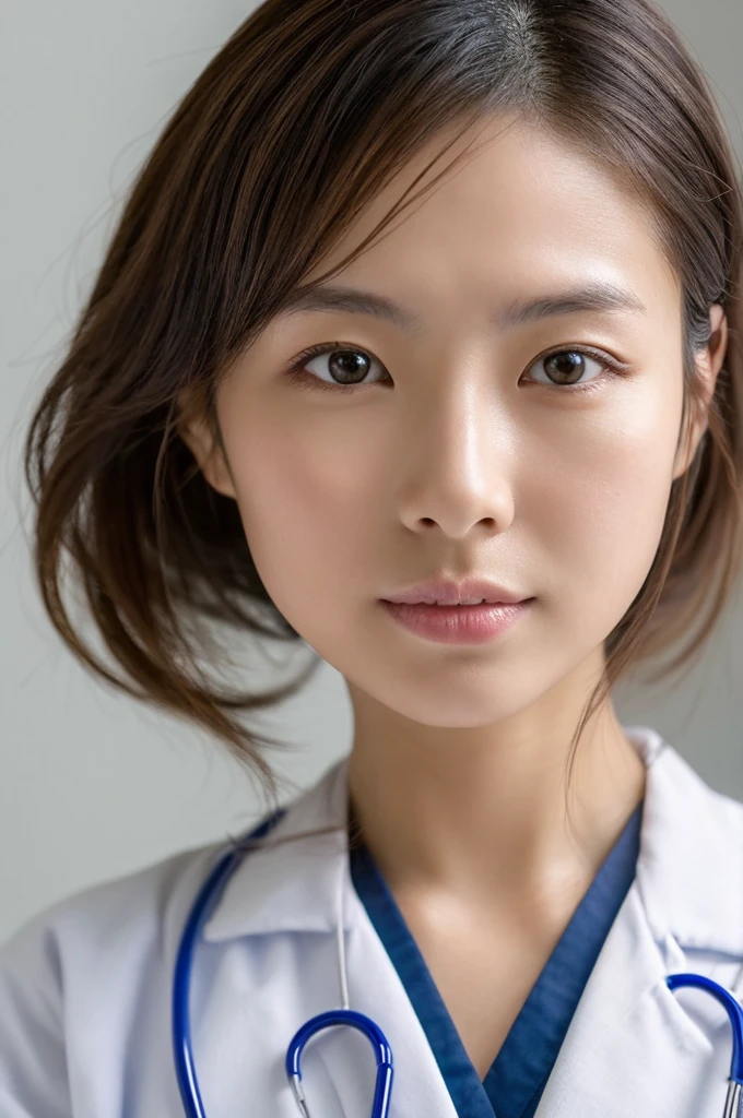 ((Highest quality)), ((masterpiece)), (detailed),Perfect Face,Japanese,Female doctor,White