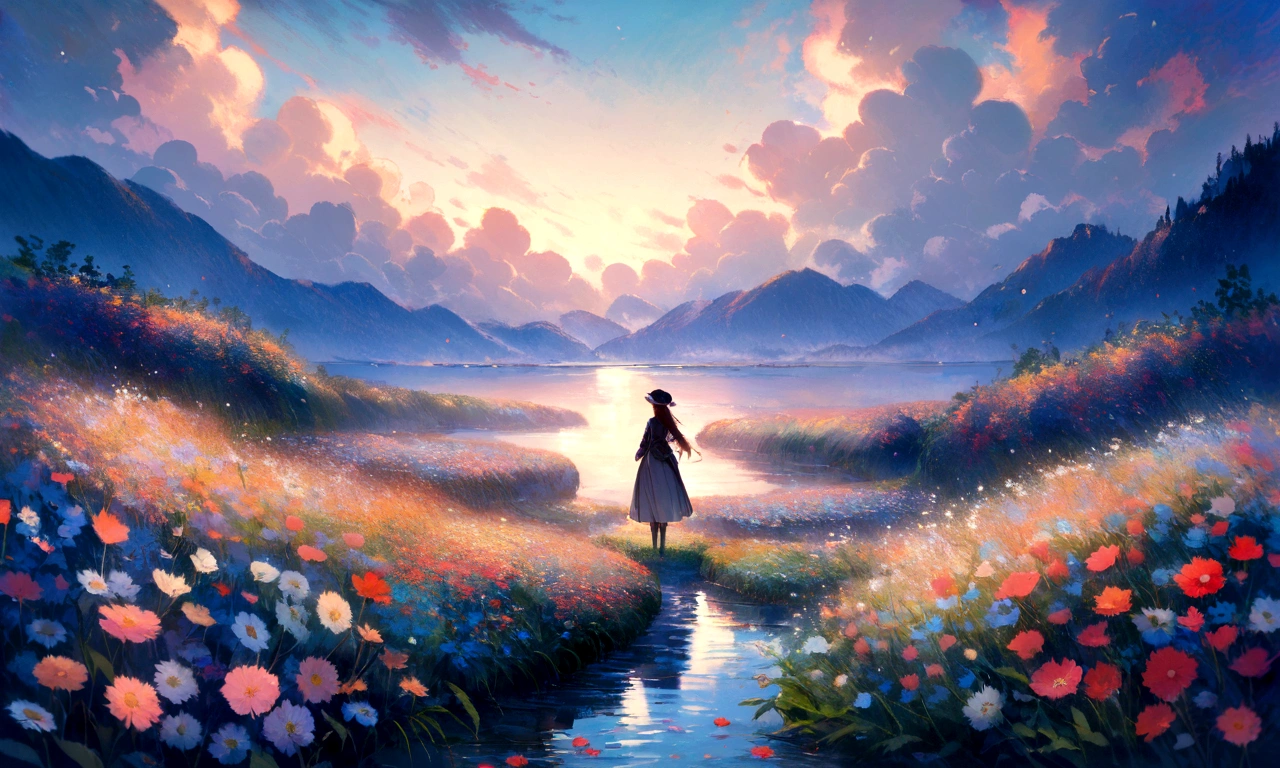 Sea of Flowers,Fantastic、Monet、Painting