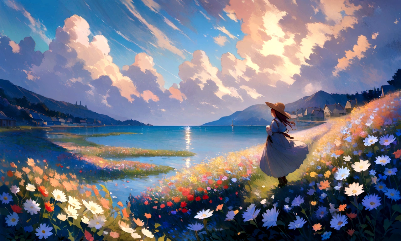 Sea of Flowers,Fantastic、Monet、Painting
