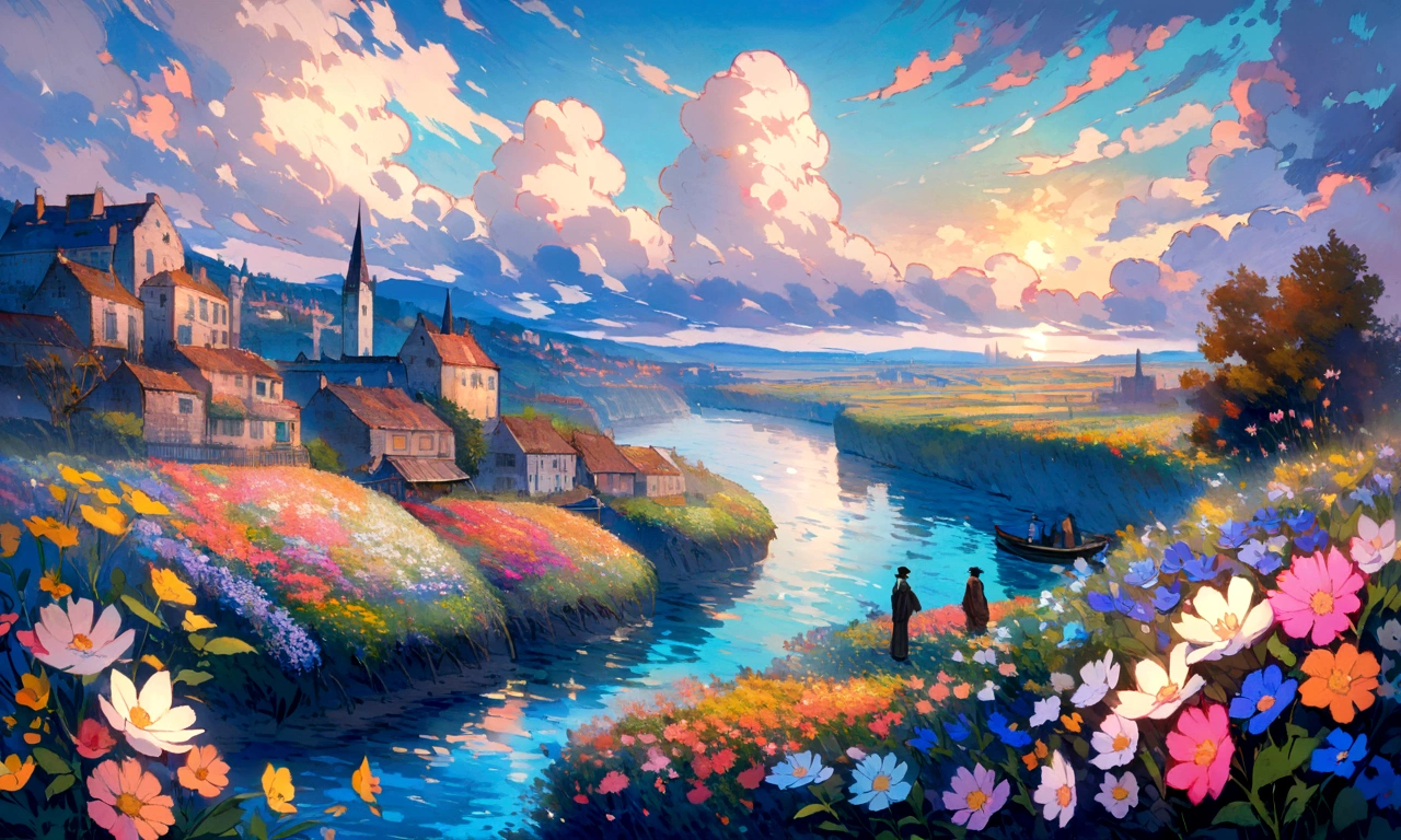 Sea of Flowers,Fantastic、Monet、Painting