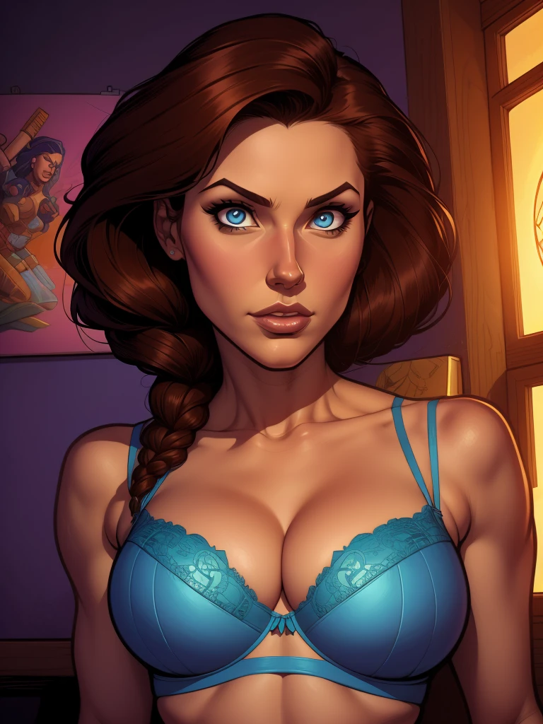 a close up of a cartoon of a woman with a gun, artegerm comic, zenoscope, Chris Moore. artegerm, by Eddie Mendoza, beautiful comic art, not artegerm style, ivan talavera and artegerm style, Artegerm and Warren Louw, artegerm and lois van baarle a close-up of a woman with curly braided hair and a blue bra, artegerm and lois van baarle, extremely detailed artegerm, style artegerm, artegerm. high détail, artegerm style, style ivan talavera and artegerm, artegerm detailed, artegerm comic, artegerm greg rutkowski _ greg