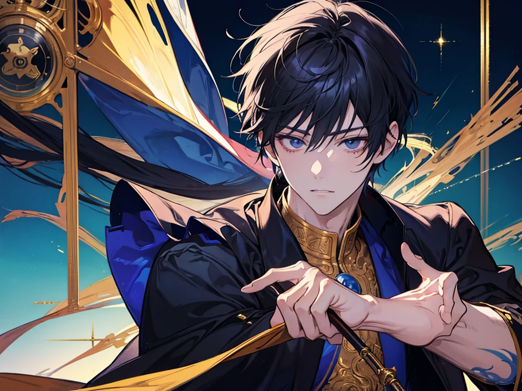 Anime boy, handsome, masterpiece, master clock