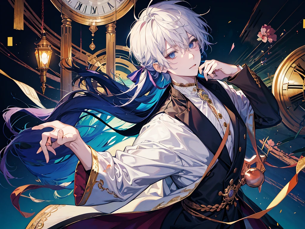 Anime boy, handsome, masterpiece, master clock