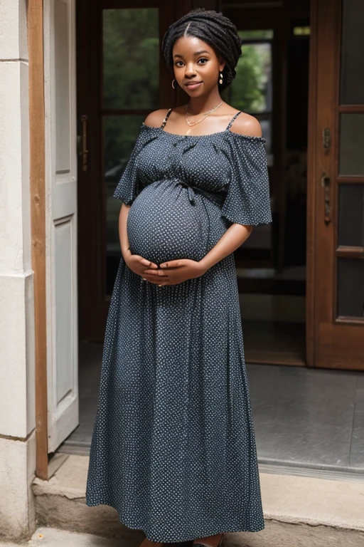 Pregnant women、Negroid、Maternity Dresses