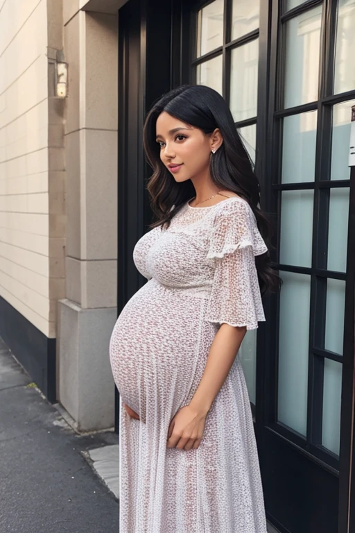 Pregnant women、Negroid、Maternity Dresses