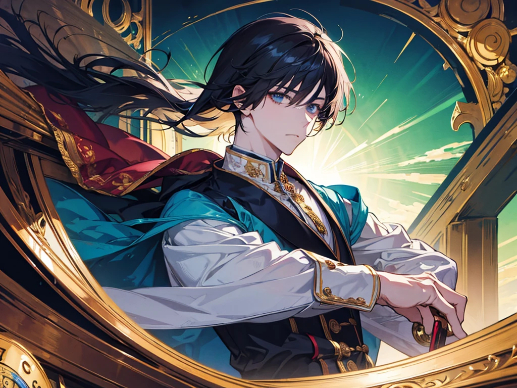 Anime boy, handsome, masterpiece, master clock