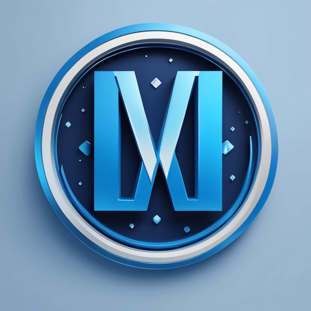 OpenWill, logo with letters, open the future, stylish, simple, blue