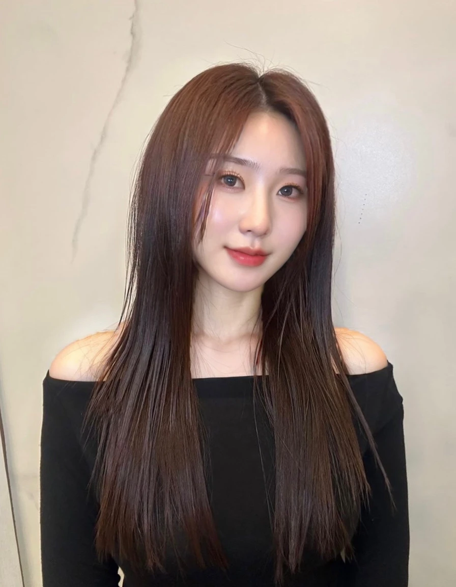 Best Quality, 8k, Masterpiece, (Portrait: 1.3), (photo realistic:1.4), (hyper realistic:1.4), Sharp Focus, looking at viewer, (smoother lighting:1.1), (increase cinematic lighting quality:0.9), realistic lighting, backlighting, light on face, ray trace, (brightening light:1.2), (Increase quality:1.4), sharp detail, (best quality real texture skin:1.4), finely detailed eyes, black_eyes, finely detailed face, 25 year old Korean woman