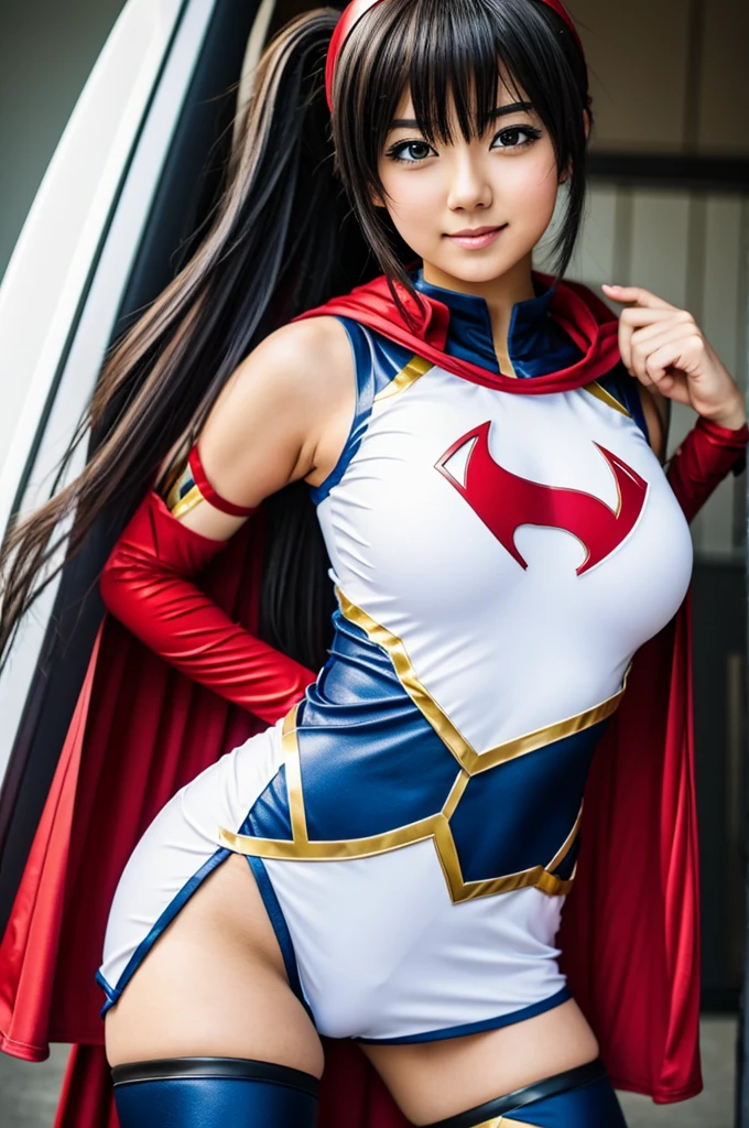 Anime girl with super hero costume