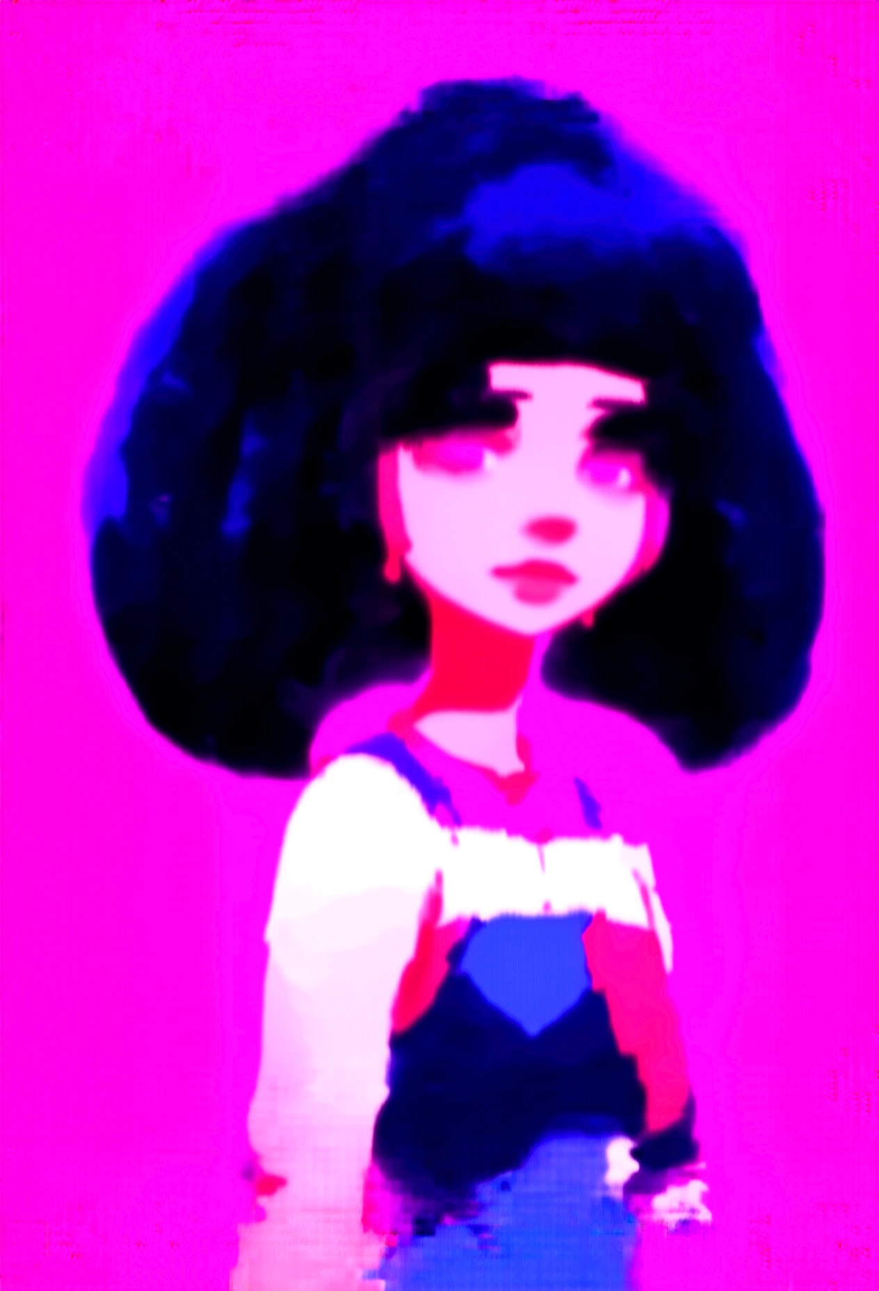Sweet Melanie Martinez as a very cute anime character, cartoon character, Unreal Engine Теплое внутреннее освещение Art Station Детальная цифровая живопись Дизайн персонажей Марк Райден Pixar Хаяо Миядзаки Unreal 5 Dazz Hyper Real - Octane Neon Rendering