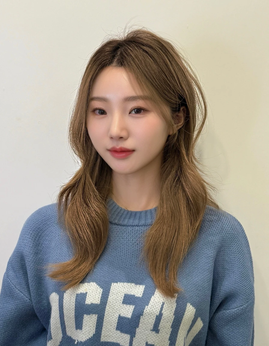 Best Quality, 8k, Masterpiece, (Portrait: 1.3), (photo realistic:1.4), (hyper realistic:1.4), Sharp Focus, looking at viewer, (smoother lighting:1.1), (increase cinematic lighting quality:0.9), realistic lighting, backlighting, light on face, ray trace, (brightening light:1.2), (Increase quality:1.4), sharp detail, (best quality real texture skin:1.4), finely detailed eyes, black_eyes, finely detailed face, 25 year old Korean woman