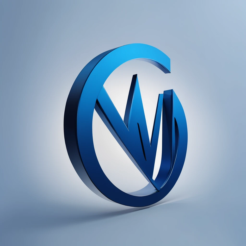 OpenWill, logo with letters, open the future, stylish, simple, blue