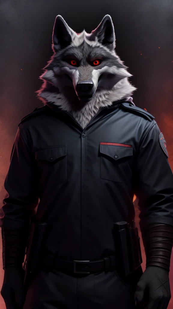 AD O. Death wolf. Red eyes Random uniform 