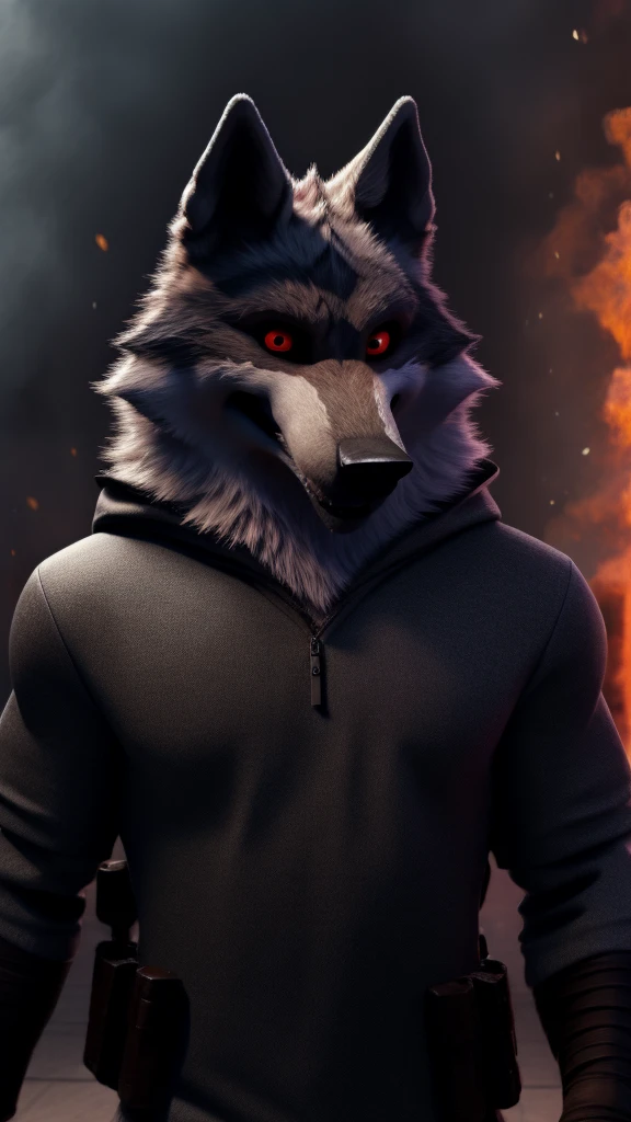 AD O. Death wolf. Red eyes Random uniform 