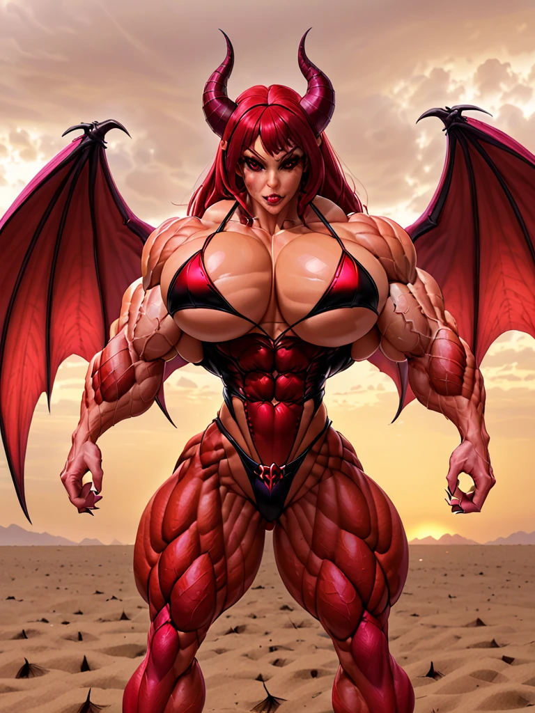 Succubus woman muscle  wings