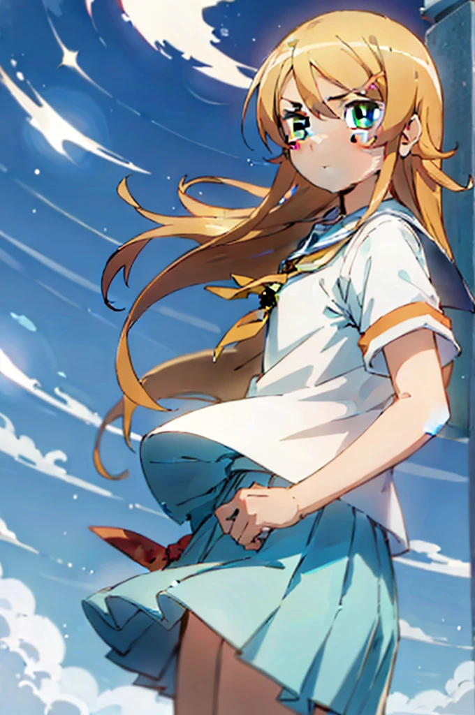 best quality, ultra fine, BREAK, (kirino kousaka:1.2), (white serafuku:1.2), ,