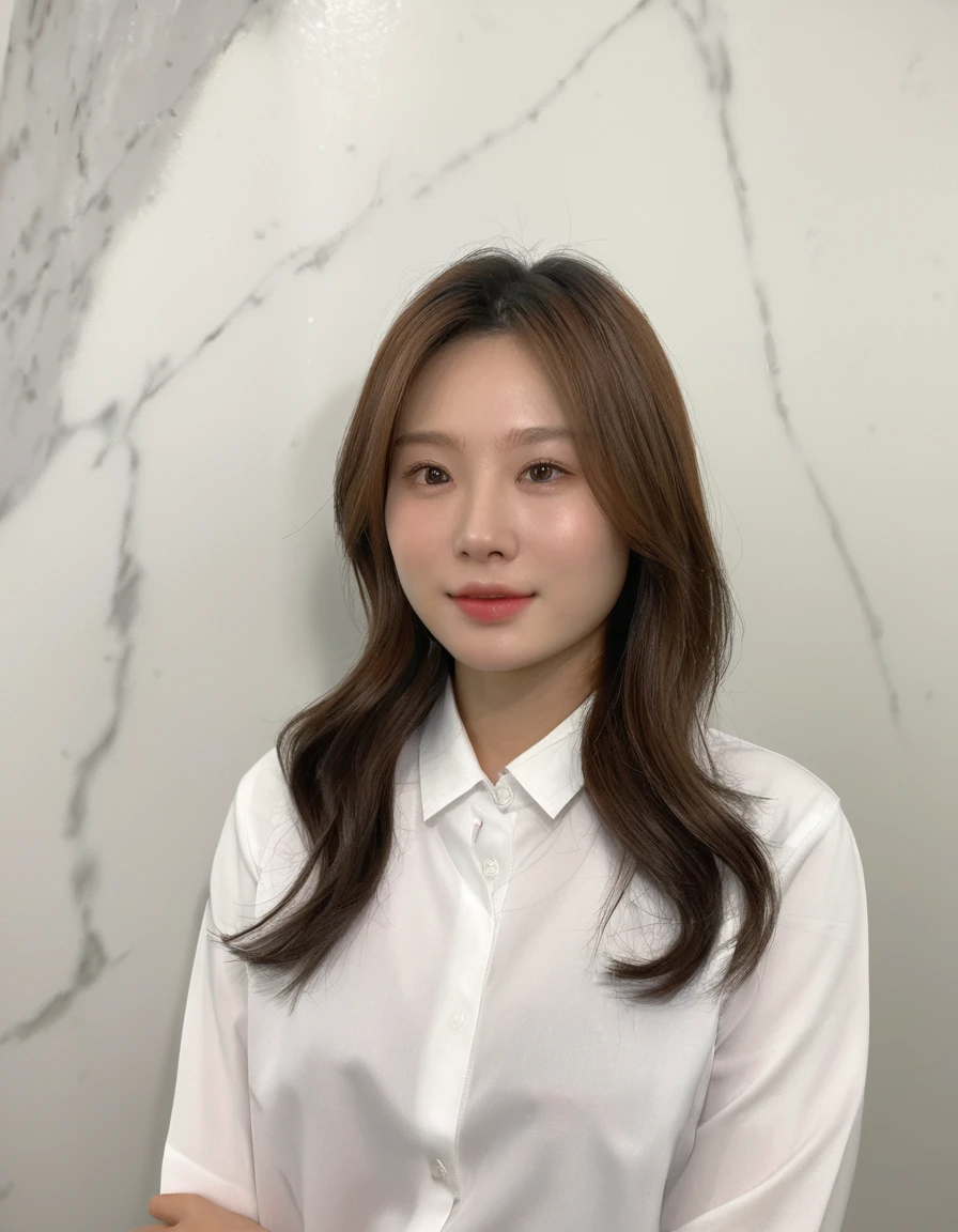 Best Quality, 8k, Masterpiece, (Portrait: 1.3), (photo realistic:1.4), (hyper realistic:1.4), Sharp Focus, looking at viewer, (smoother lighting:1.1), (increase cinematic lighting quality:0.9), realistic lighting, backlighting, light on face, ray trace, (brightening light:1.2), (Increase quality:1.4), sharp detail, (best quality real texture skin:1.4), finely detailed eyes, black_eyes, finely detailed face, 25 year old Korean woman

