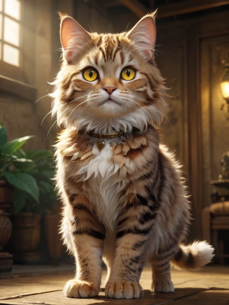  small, かわいいto be bornき物, whole bodyスーツを着て, whole body, , Are standing, Fantasy art, Exquisite detail, Anthropomorphic fluffy tabby cat with yellow eyes, Movie Scenes, Dramatic shot angles, , Realistic, to be born々Stunning cinematic photorealism, Action Portrait, 8K, detailed, Full Frame,Chroma key background