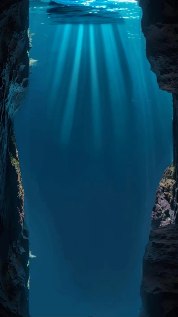 Light shining from the sea