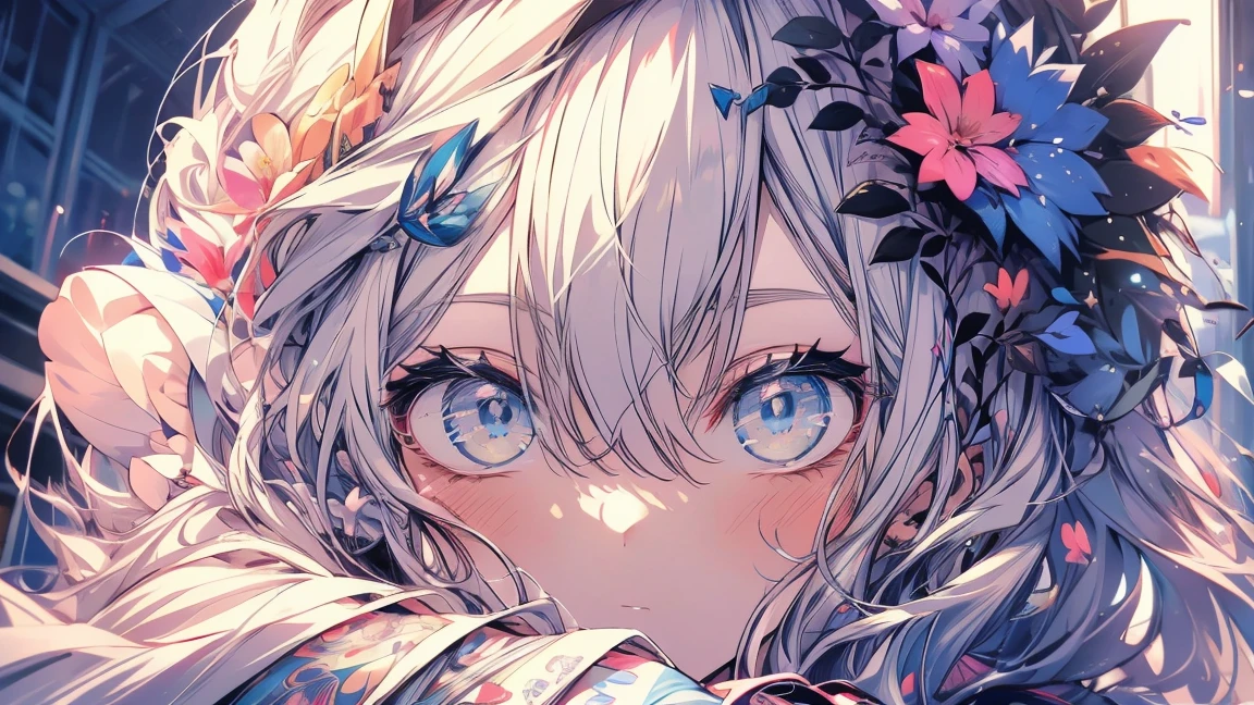 (masterpiece,Highest quality,Ultra-detailed drawings),1 Girl,Colorful Hair,pastel colour,