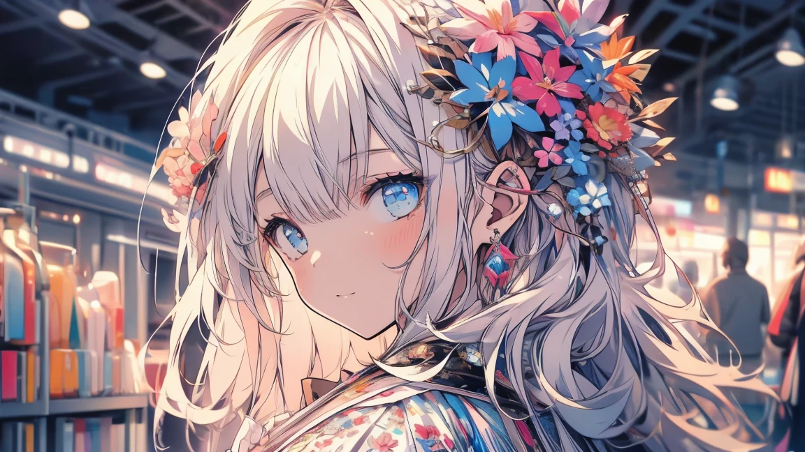 (masterpiece,Highest quality,Ultra-detailed drawings),1 Girl,Colorful Hair,pastel colour,