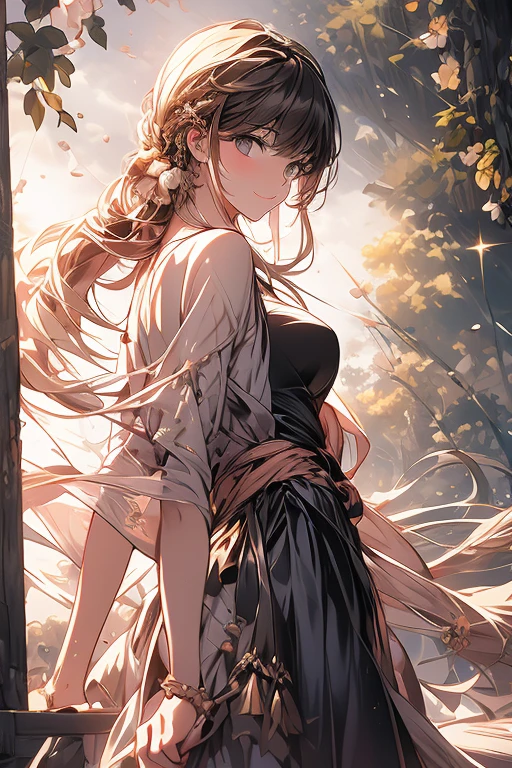 (from below:1.2),(from side:0.9), (Close-Up:0.6), highest quality、(real、photorealistic:1.4)、(RAW photo:1.2)(Curve,Model,glamor:1.5),Beautiful breasts,colour_aberration,beautiful detailed shadow,Beautiful eyes,Beautiful body,Beautiful skin,beautifull hands,(medium_breasts:1.5),1 girl in, (perky chest:1.2), (pointed chest:1.2), dark bronde hair,long hair,side ponytail,hair between eyes,bangs,Purplish brown eyes that dreamers desire, (Blonde hair) , small stature, Colossal tits, Lori, (masutepiece:1.2, Best Quality), (finely detailed beautiful eye: 1.2), (beautifull detailed face), (Best Illumination, extremely delicate and beautiful), ((Cinematic Light)), Dramatic light,Ultra Contrast、Braid a little around the ears, clavicle, red long dress、only has 5 fingers,Her pussy is visible through the see-through white thong、Wet pants、You can see inside your underwear、full of sweat、mocking look、diaper、nffsw,Arms crossed、grab the arm、Shoot from below、The angle is as seen from below.、Best Quality、Large breastuscular pussy:1.2、Pubic hair,high-level image quality、hightquality、8K,perfect hand、5 fingers、finger pin、Perfect Finger、see-through T back、Naked、noise cut、bullet hand、Her hair color should have been a brighter brown,The skirt part is also carefully expressed,brown short skirt、the skirt is floating in the wind:1.3、see-through purple panties、Pubic hair majority,(with sparkling eyes and a contagious smile),her thin pubic hair:1.2, looking at viewer
