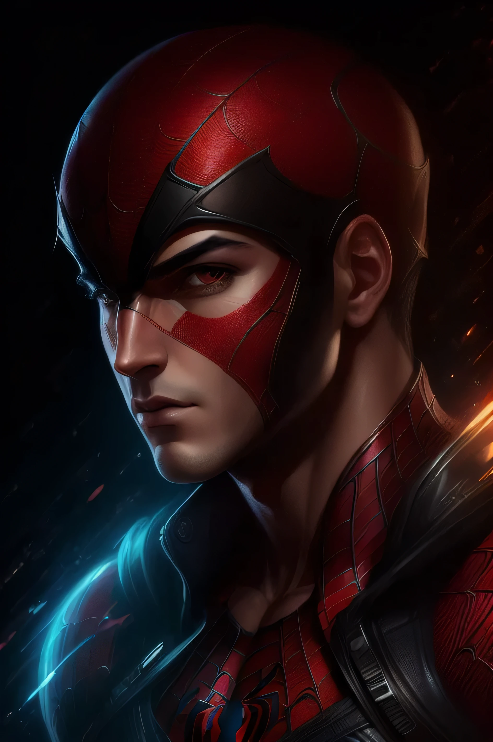 (Award Winning Digital Artwork:1.3) of (Sketch:1.3),(Energetic:1.3) Spidey, EmmaRob,CGSociety,ArtStation,(Saturated:1.3),(close portrait:1.3),(Feminine:1.4),(beautiful:1.4),(attractive:1.3),handsome,calendar pose,perfectly detailed eyes,studio lighting,thematic background