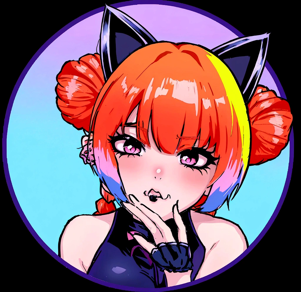 anime girl with red hair and cat ears in a circle, anime catgirl, cute anime catgirl, cat girl, catgirl, anime girl with cat ears, nekomimi, beautiful anime catgirl, attractive cat girl, anime cat, very beautiful anime cat girl, ig studios anime style, girl with cat ears, portrait of a goth catgirl