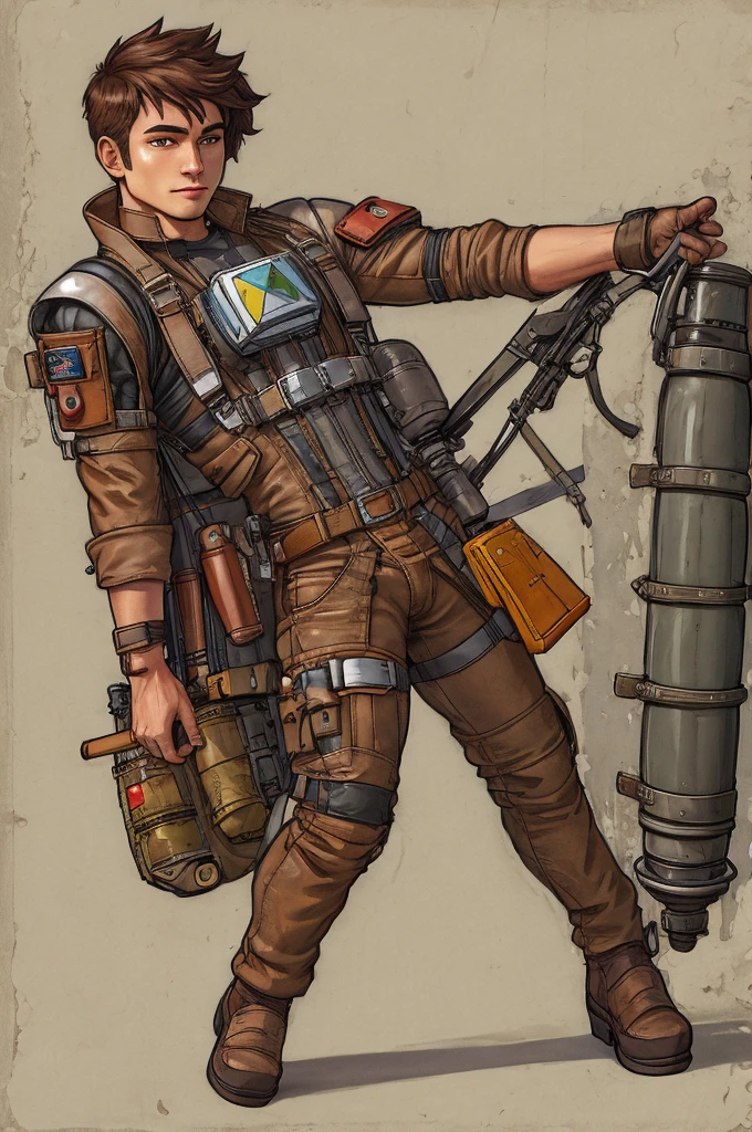 rocket ranger, leather clothing, patchwork jetpack