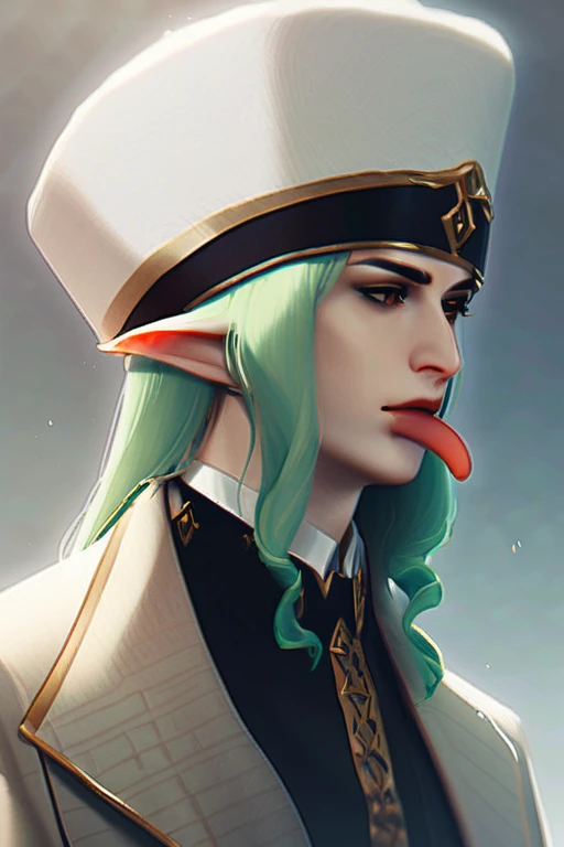 ((Лучшее качество)), ((шедевр)), (подробный), The snake licks the elf