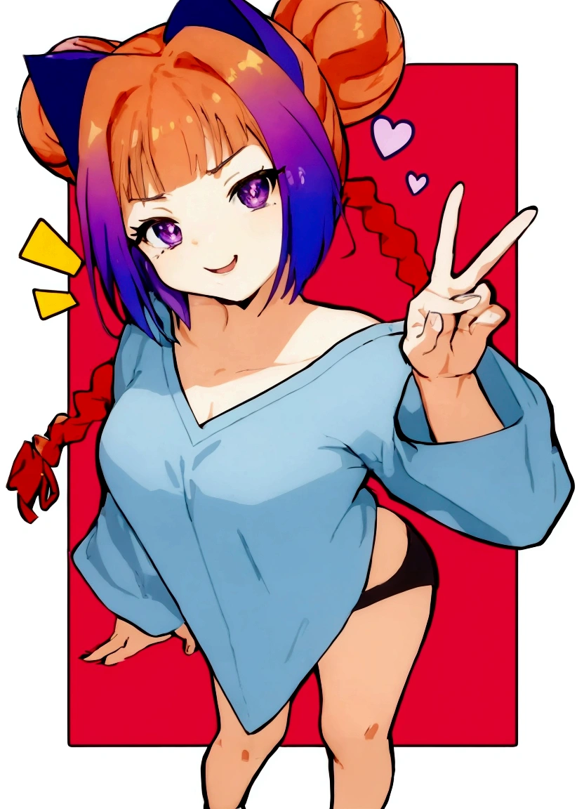 anime girl with purple hair and blue shirt pointing at something, anime catgirl, anime girl with cat ears, cute anime catgirl, ecchi anime style, anime moe artstyle, nekomimi, in anime style, anime style character, anime girl, in an anime style, in the art style of 8 0 s anime, an anime girl
