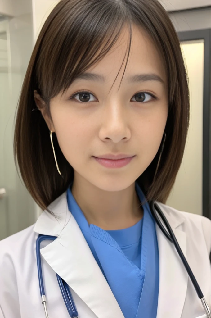 ((Highest quality)), ((masterpiece)), (detailed),Perfect Face,Japanese,Female doctor,White