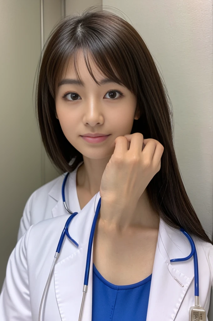 ((Highest quality)), ((masterpiece)), (detailed),Perfect Face,Japanese,Female doctor,White