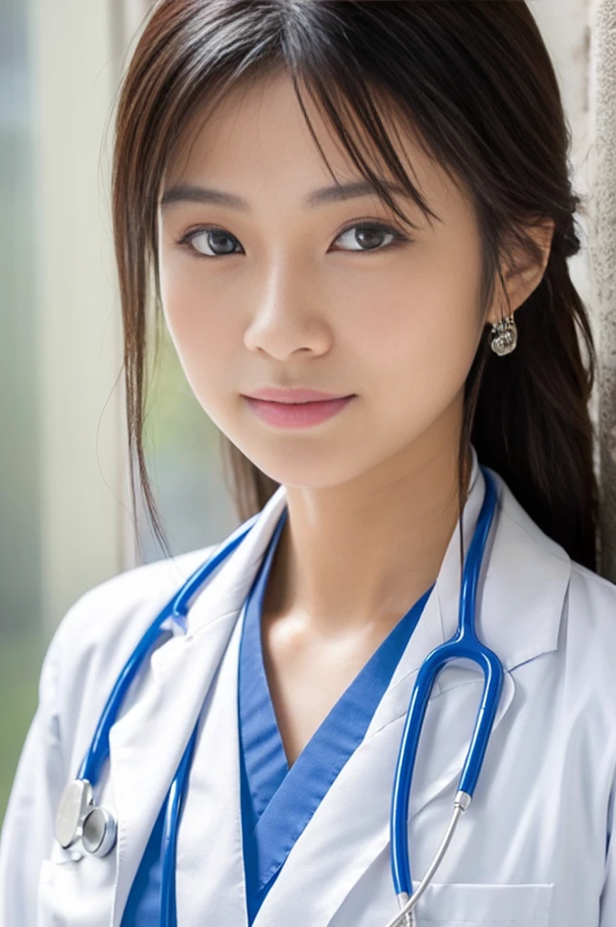 ((Highest quality)), ((masterpiece)), (detailed),Perfect Face,Japanese,Female doctor,White