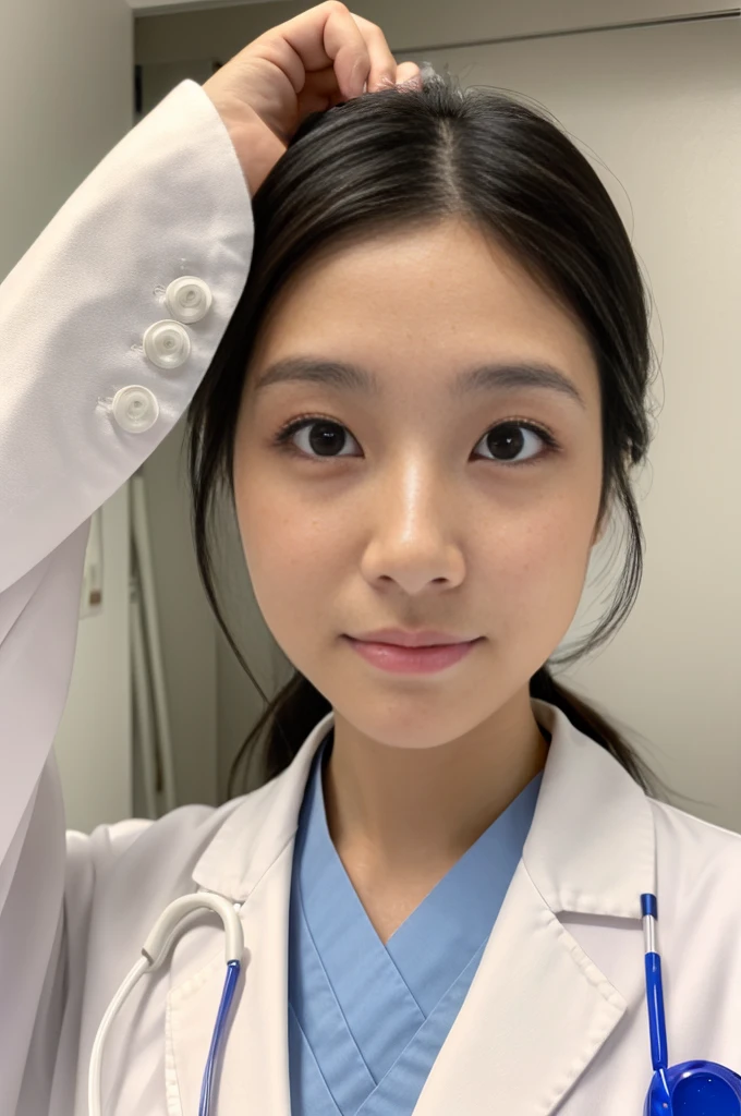 ((Highest quality)), ((masterpiece)), (detailed),Perfect Face,Japanese,Female doctor,White