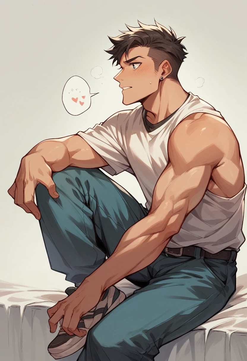 1 boy, re4leon&#39;s cowboy lens, Fur trim leather jacket,  Long sleeve, Black jeans, Volumetric Lighting, sports, best quality, masterpiece, Intricate details, Tone Mapping, Clear focus, Ultra Detailed, Popular on ArtStation, Looking at the audience, Practical 