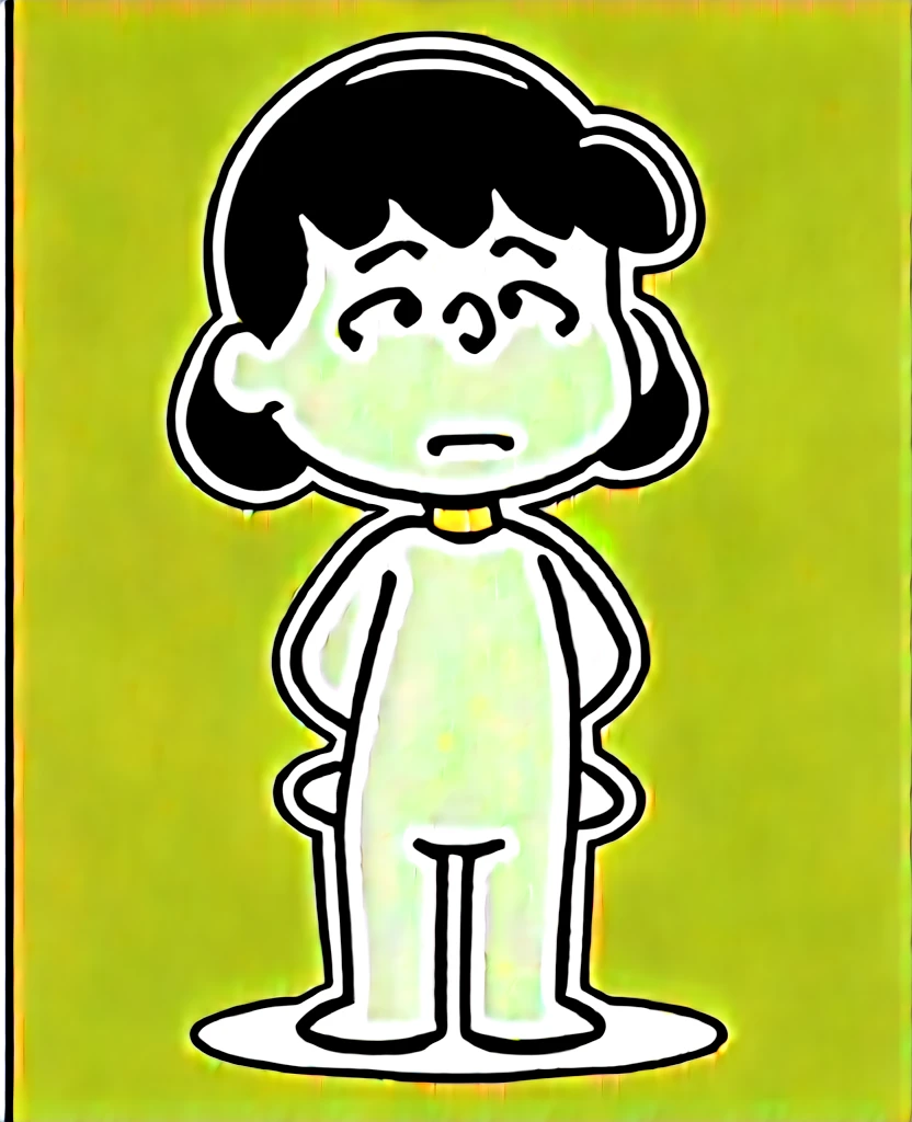 score_9, score_8, score_7, BREAK, 1girl, solo, lucy, black hair, (completely nude:1.2),chibi,