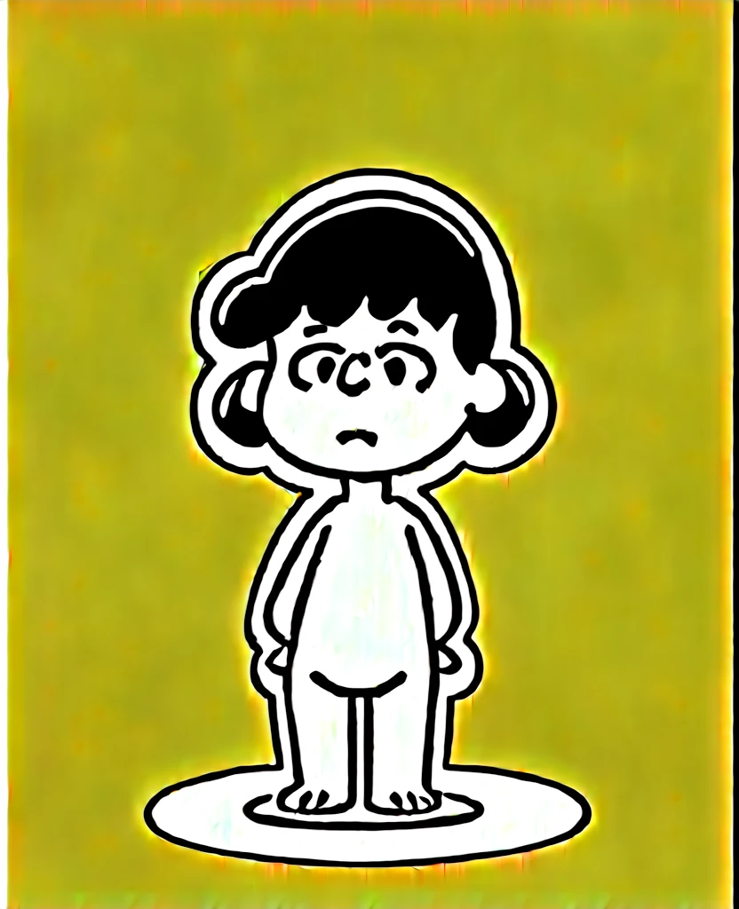 score_9, score_8, score_7, BREAK, 1girl, solo, lucy, black hair, (completely nude:1.2),chibi,