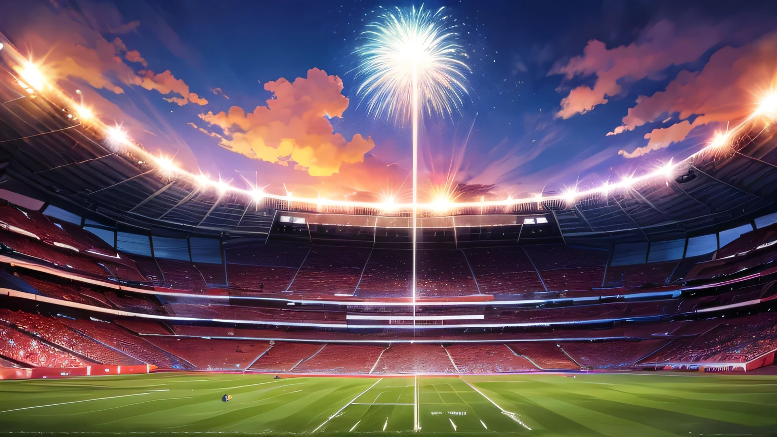 background, football field, stadium, flare