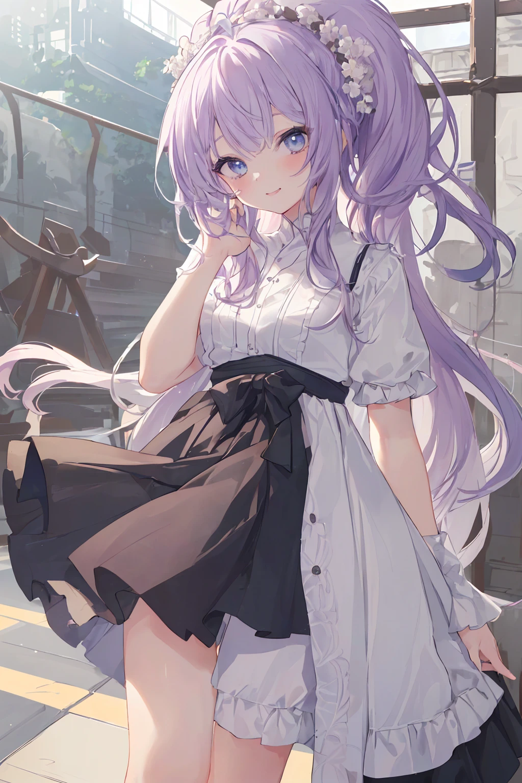 {((anime, About Art, Depth of written boundary, Motion Blur, Shining Light, 超High resolution, retina, masterpiece, Accurate, Anatomically correct, Textured skin, 超detailed, Attention to detail, high quality, Awards, 最high quality, High resolution, 16K))} . | {((Puberty_girl, random_hairstyle, random_hair_colors, random_eye_color, beautiful_detailed_eye))} . | {((model_body))} . | {(big_smile, mouth_Open))} . | {((wide_angle, upper body, (perfection_refer to:1.0), (perfection_foot:1.0), Better_hand, more_detailed))}