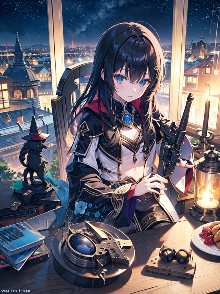 （On the table）（High Detail）Mechanical City、The near future、nobody、Dark、fantastic、You can see the night sky