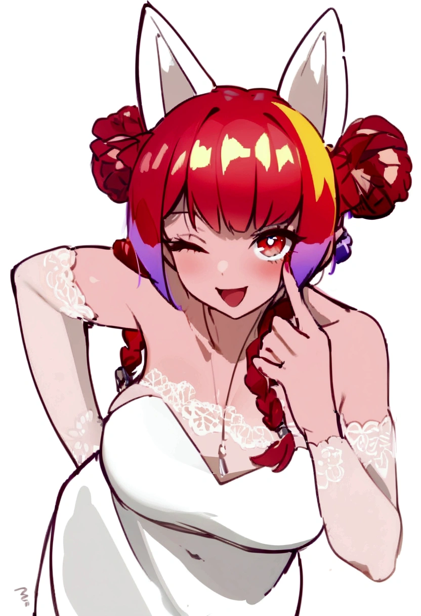 ultra-detailed, masterpiece, highest quality, red eyes, pov,smile,blush