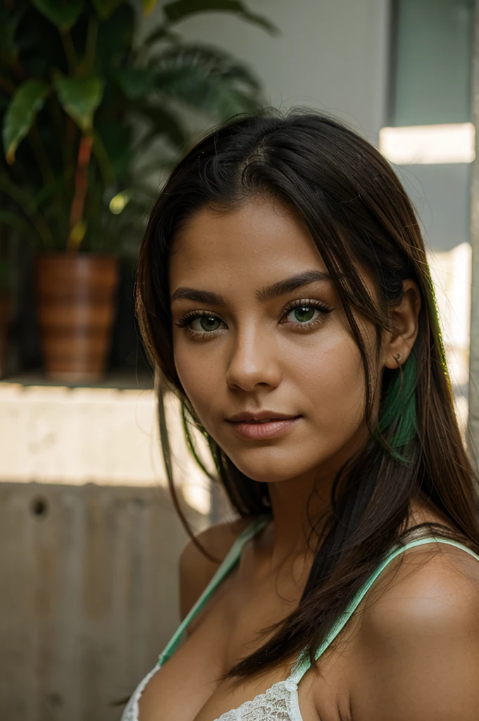 Colombian, Green eyes