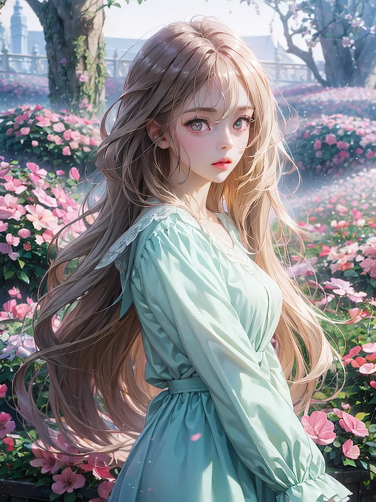 delicate　Big eyes　I have long hair　Cute girl　Pastel color clothes