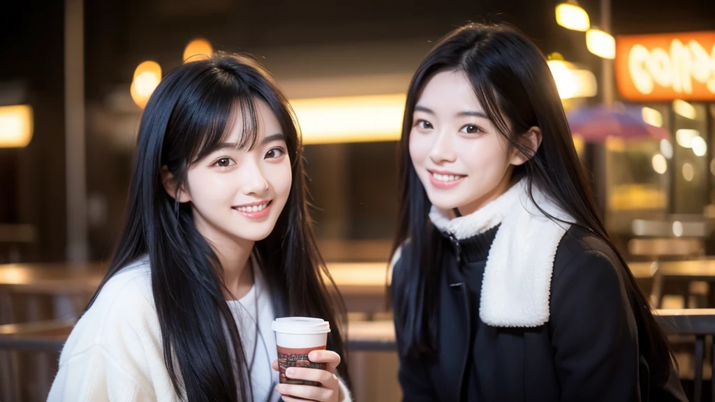 Beauty、smile、Black Hair、On a date
