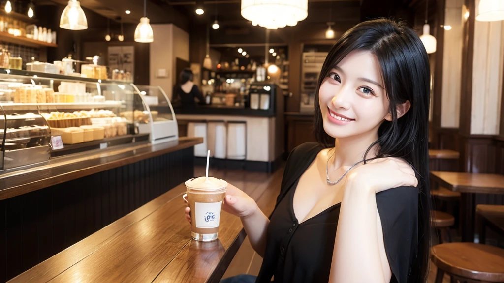 
((((((Emphasize cleavage))))))
8K、RAW Photos、Highest quality、Super detailed、Super Resolution、Ultra HD、8K壁紙、Amazing details

((Sexy Costumes))

(((((((Inside the Starbucks store、16-year-old high school girl)))))))、((((((Sit down and eat cake、Drink coffee、smile))))))、((Heart Necklace))
((A crowded store))




Modern and sleek design：Interior design using natural materials、Many of the designs are warm and made using wood and metal.。
Large windows：自然光をたっぷり取り入れるためのLarge windowsがあり、Providing a bright and open space。
Green Interior：Potted plants are effectively placed、It creates a relaxing atmosphere。
artwork：Works by local artists、Starbucks-related art on display。
Cozy seating：Cushioned chairs and sofas、Bar sheet etc.、A variety of seating options available。
Open kitchen area：Being able to see how drinks and food are made、We provide peace of mind and transparency。
Unique lighting：Antique lamps and chandeliers、Modern lighting fixtures are used。
Comfortable background music：Relaxing music is playing、A comfortable space is provided。
Free Wi-Fi and charging spots：Many tables are equipped with power outlets.、Convenient for work and study。
Customizable menus：Menus are provided that can be customized according to customer preferences。
Use of sustainable materials：Eco-friendly recycled materials and sustainable wood are used。
Wide々Table space：一人でもグループでも使いやすいWide々There is a table with。
Community Table：There is a large table where you can socialize with other customers.。
Seasonal decorations：The decorations are themed according to the season.。
Digital Order System：スマホやタブレットから注文できるDigital Order Systemが導入されています。
Design with a local feel：The design incorporates the local culture and characteristics.。
Fragrance production：コーヒーの香りが店内にWideがり、A space that satisfies the five senses has been created.。
Conversation with a barista：フレンドリーなConversation with a baristaが楽しめるカウンターエリアがあります。




8K、RAW Photos、Highest quality、masterpiece:1.2、Super detailed、Super Resolution、Ultra HD、8K壁紙、Amazing details、Photorealistic:1.4、Having fun by the water、Full Body Shot、Full body photo、High-resolution RAW color photos、Professional photos、A scene full of emotion、Very detailed and beautiful、Ultra HD、8K壁紙、Amazing details、Huge file sizes、Highly detailed beautiful girls、Highly detailed face Highly detailed eyes、Extremely realistic skin、 Highly detailed fingers, Highly detailed nose, Highly detailed mouth, Perfect Anatomy, Highly detailed background, Highly detailed clothing, Teen, cute女の子, Famous Japanese Idols, cute, Realistic body, Slender, White skin, Glowing Skin, Slim body, Realistic Face, Delicate eyes, double eyelid, 
