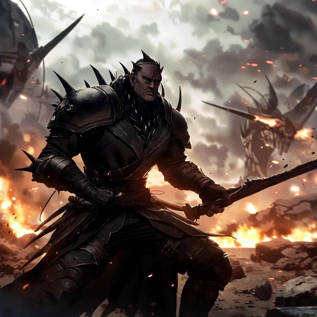 Clearance location,Tense atmosphere,pix,Two macho men,Hold it in your hand,attack the enemy