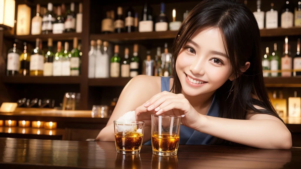 Beauty、smile、bar、sake