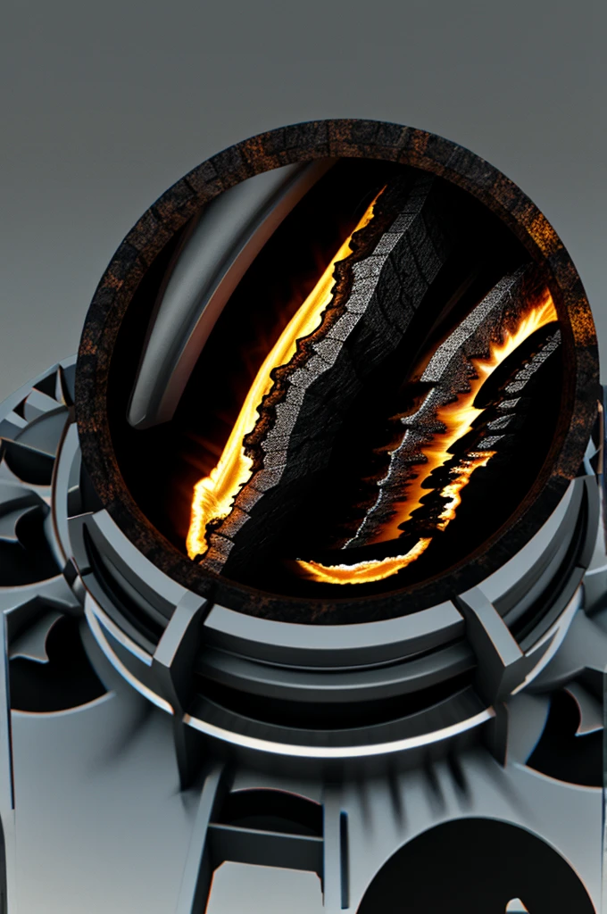 A huge deep abyss made of black stone, incandescent magma, phosphorescent radioactive mineral, it ends in the bottom with a living organic obscurity, abysssanctum, procreation of the wicked, synthetic grotesque,highly detailed, 4k resolution, masterpiece, 3d modelling,digital art, Da Vinci art