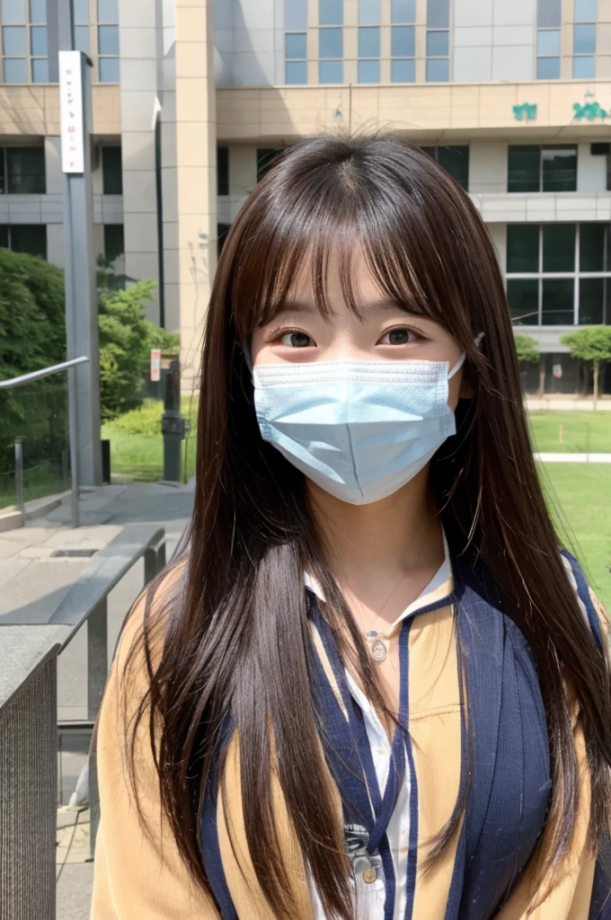 A beautiful girl wearing a mask goes to Nakasu for an interview Just graduated from junior college